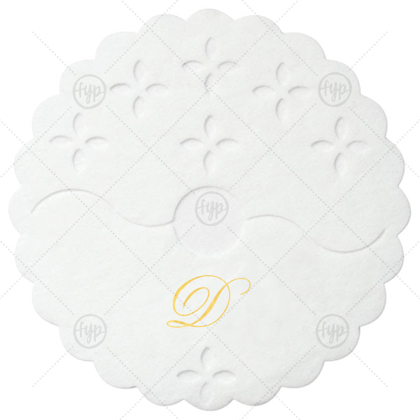 Initial Stem Wrap | ForYourParty's elegant White Stem Wrap with Shiny 18 Kt Gold Foil Color will make your guests swoon. Personalize your party's theme today.