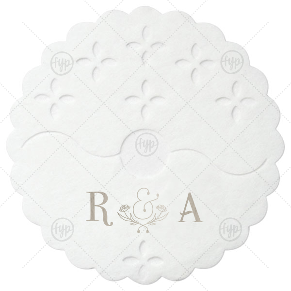 Ampersand Stem Wrap | Our beautiful custom White Stem Wrap with Shiny Sterling Silver Foil Color has a Accent Ampersand 2 graphic and is good for use in Love and Couple themed parties and are a must-have for your next event—whatever the celebration!